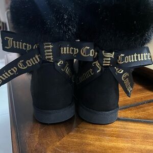 Juicy Couture Black Fur Boots